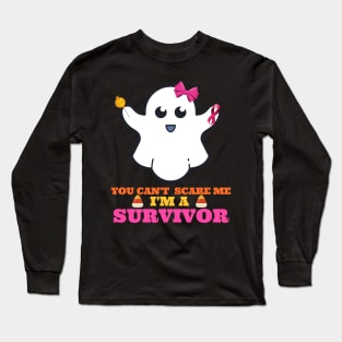 You Can't Scare Me - Halloween Breast Cancer Long Sleeve T-Shirt